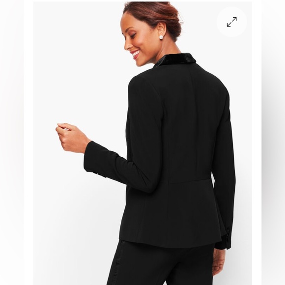 New York & Company stretch tuxedo blazer jacket black 0 - Picture 2 of 5